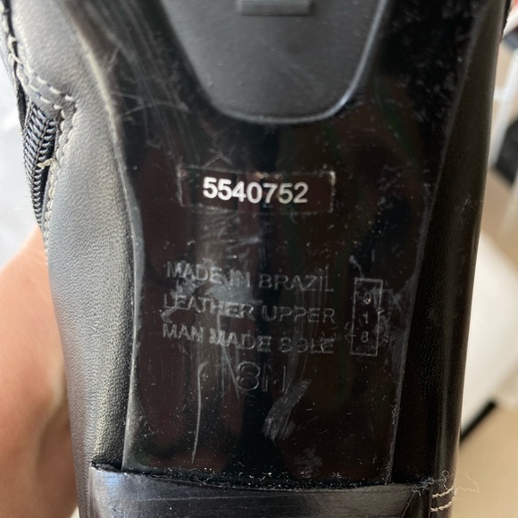 Diba Vintage Y2K Pointed Toe Boots Retro 90s Black Leather Heel - Picture 9 of 16